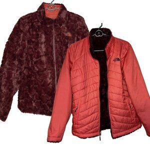 The North Face Insulated Reversible Jacket | Women's Size Medium Coral and Wine